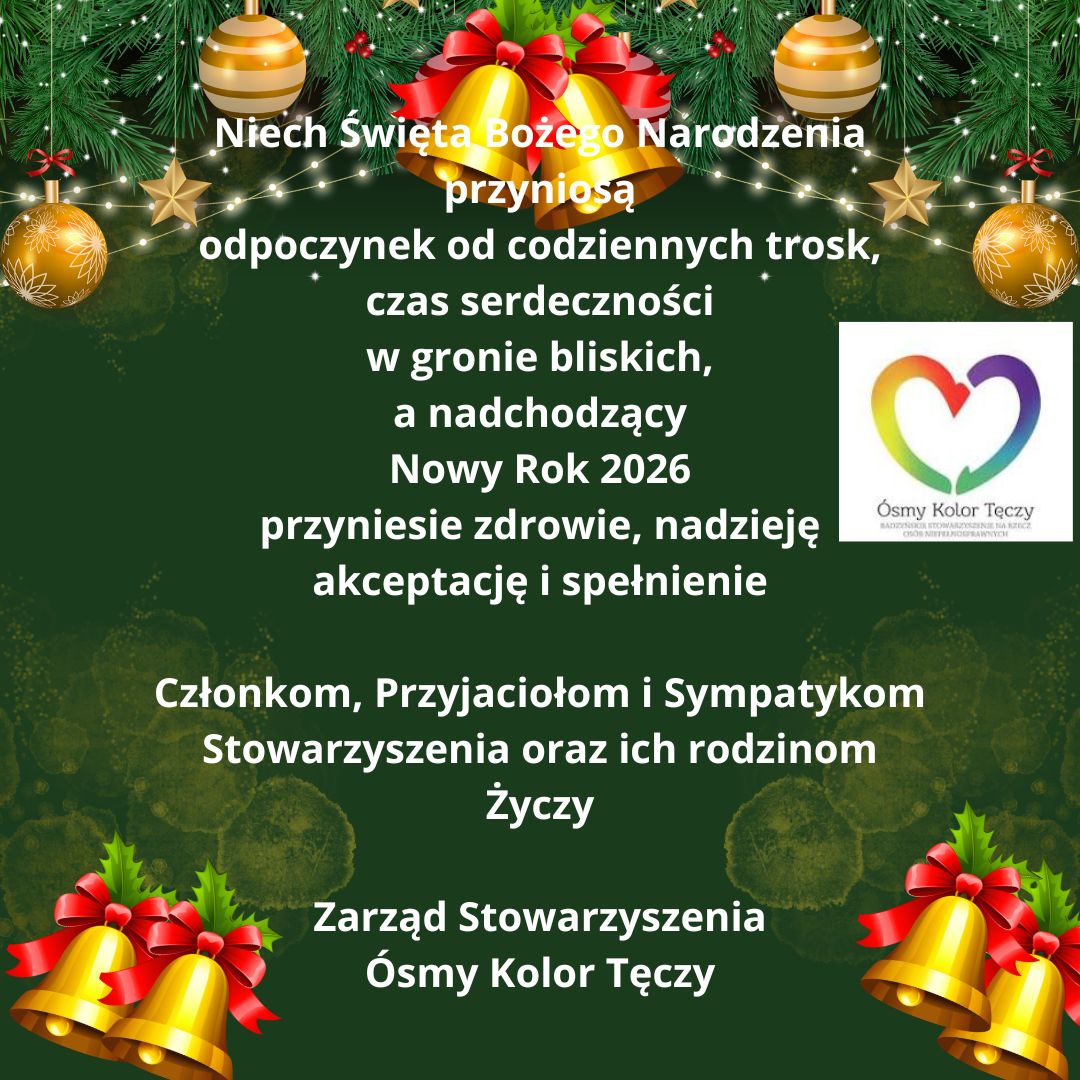 życzenia świąteczne. Nad kartką są w wersji tekstowej