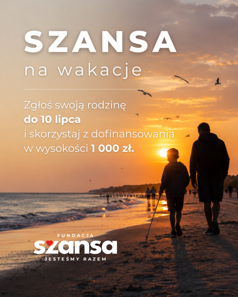 Informacja o możliwości dofinansowania w kwocie 1000 zł na wakacje dla osób z niepełnosprawnościami